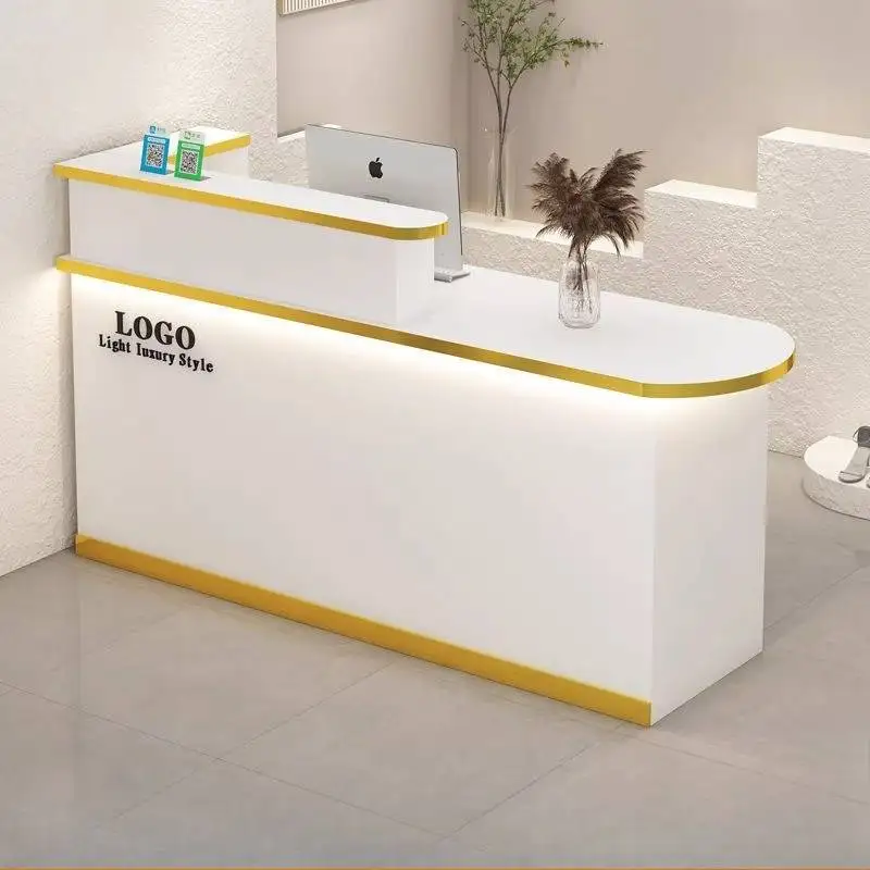 مكاتب استقبال للتخزين العتيق، مكاتب استقبال ذات أدراج كلاسيكية باللون الأسود، أثاث استقبال صغير من الخشب الصلب