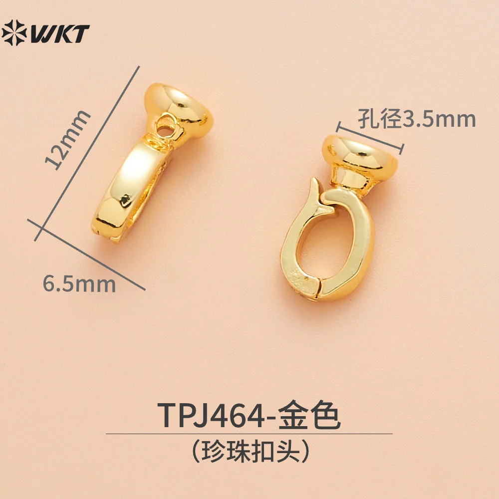 WT-JFE127 WKT Fashion Minority With 18K Gold Plated Necklace Pearl OT Buckle Connecting Piece DIY Jewelry Accessories For Women