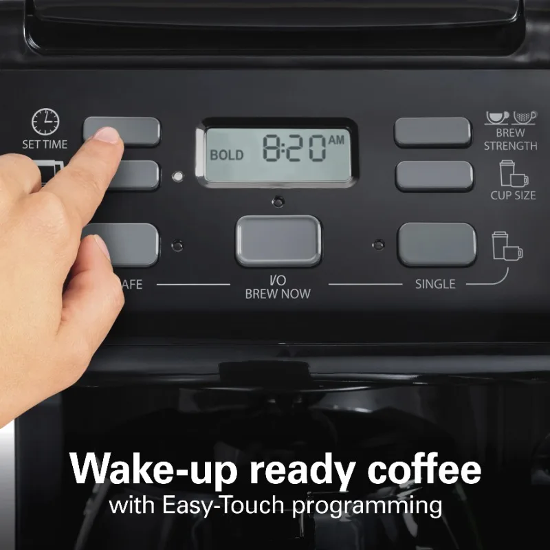 ماكينة صنع القهوة هاميلتون بيتش فليكس برو تريو، خدمة فردية أو 12 كوب، أسود، 49904