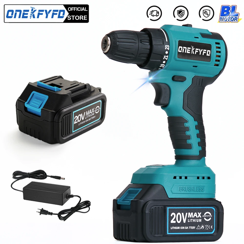 Furadeira Elétrica sem Fio Chave de Fenda Pistola de Impacto sem Escova Ferramentas Elétricas Compatível com a Bateria Makita 18v 10 mm