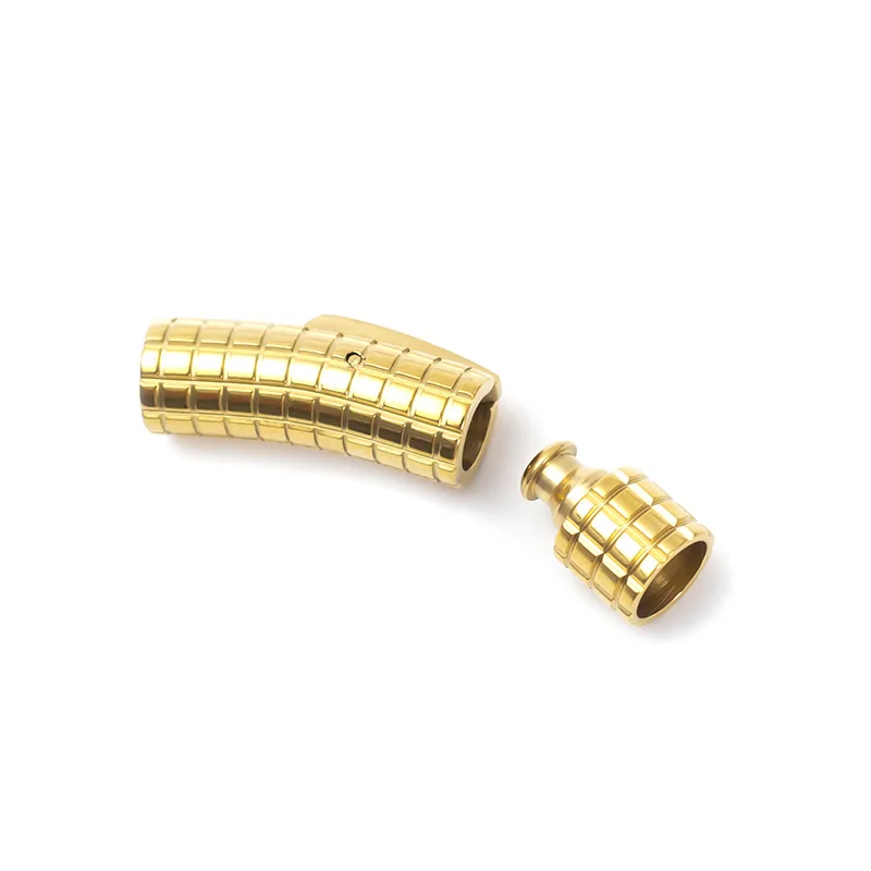 5Pcs 316L Stainless Steel Components Bayonet Clasps 2-8mm Hole Push Lock Lace Buckle Leather Cord Clasps For DIY Jewelry Making