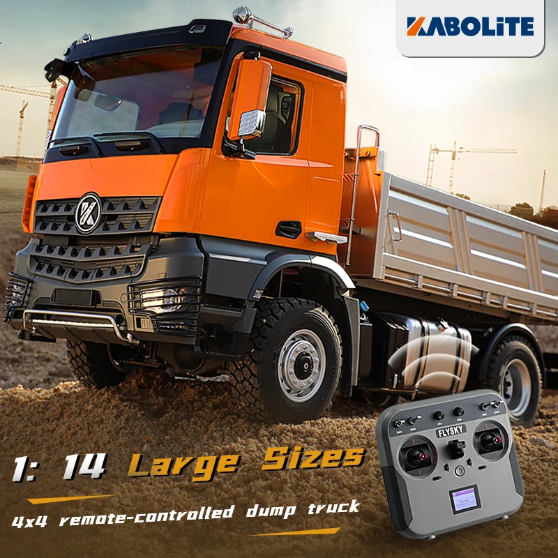 4x4 RTR Kabolite 5701 RC Dump Truck 1/14 Scale 2.4G Remote Control Dumper Tipper 2-speed Transmission Car Model Light Sound Set