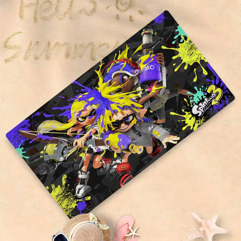 Competitive Game S-Splatoon PVP Microfiber Blanket Quick Drying Beach Towels Oversized Printing Super Absorbent Pool Towel