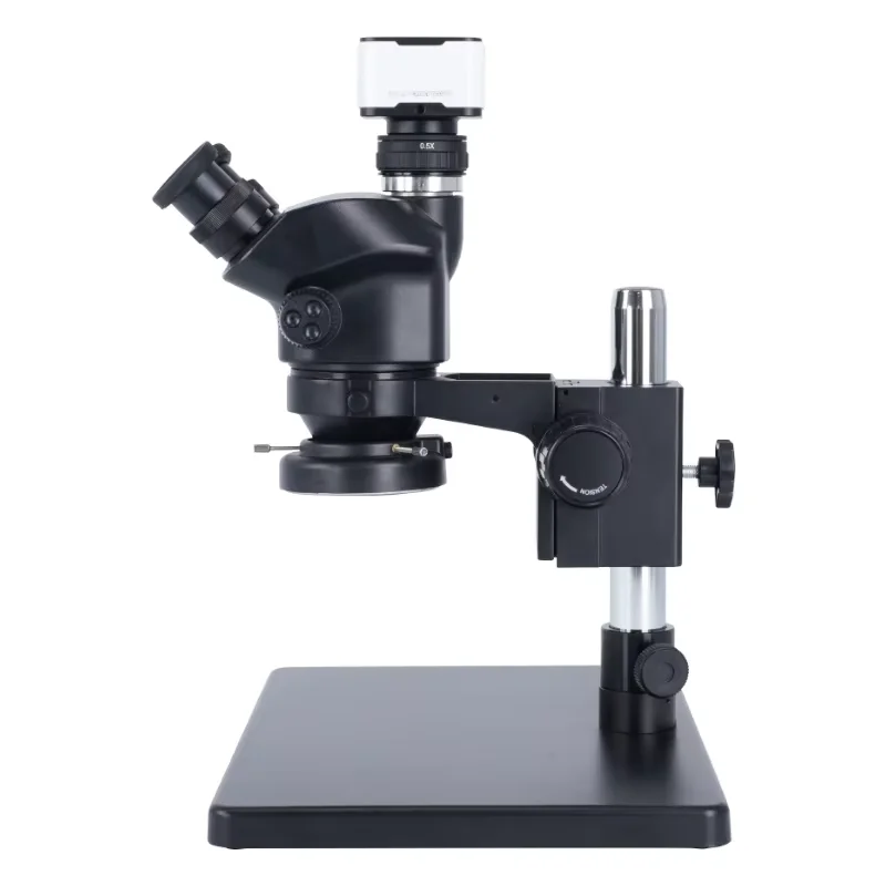 SANQTID 0.7X-5.0X Digital Microscope Phone PCB Soldering Repair Lab Industrial Trinocular Camera 1920x1080 LCD Display