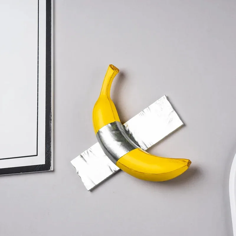 Vilead Resin Tape Banana Comedian Figurine Wall Art Bathroom Living Room Kitchen Wall Decor Decoration Porch Entrance Interior