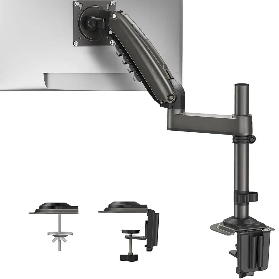 

Single Monitor Arm, Adjustable Desk Mount for 1334 inch Screens, Holds 19.8lb, 22.44 inch Max Height, Full Motion Swivel Gaming