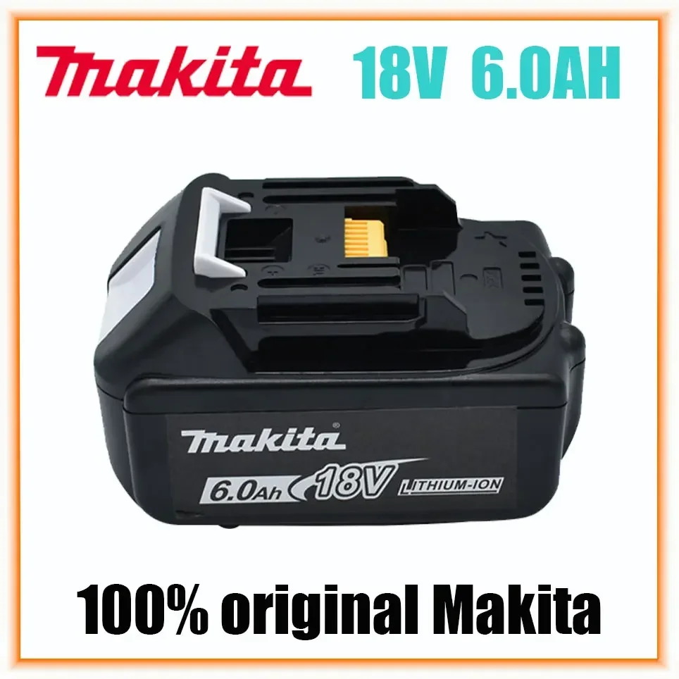 

Makita 100% оригинальный 18V 6.0Ah перезаряжаемый аккумулятор для электроинструмента со стандартной заменой литий-ионных аккумуляторов LXT BL1860B BL1860 BL1850