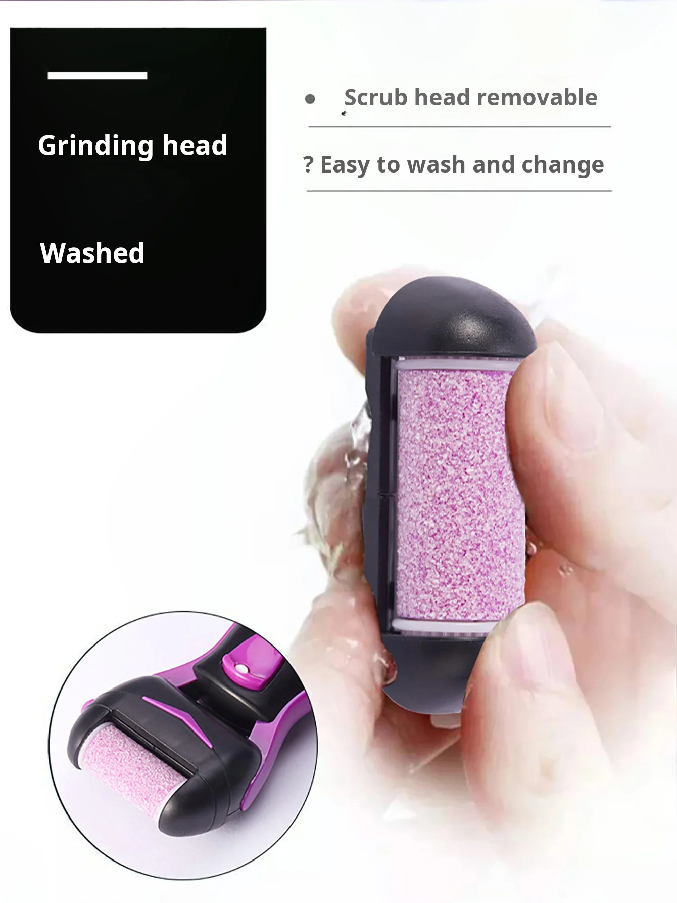 Electric Foot File Home Use Callus Remover Smart Foot Dead Skin Grater Portable Foot Scrubber for Healthy Soft Feet