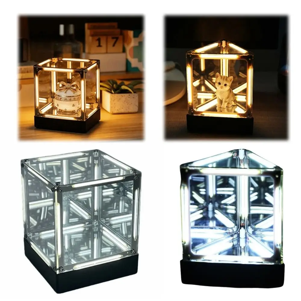 Maglev Technology Electronic Game Desktop Light Transparent Cube LED Lighting Technology Atmosphere Light Place Ornaments