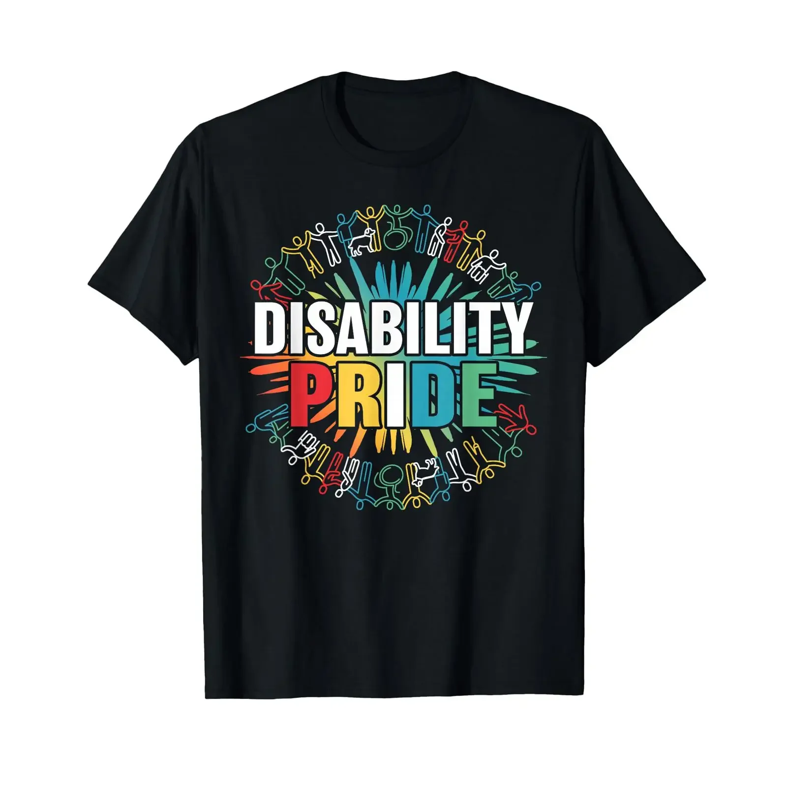 Disability Pride Month Awareness Proud Disabled T Shirt vintage Washed Stylish designer clothes Top For Everyday Wear