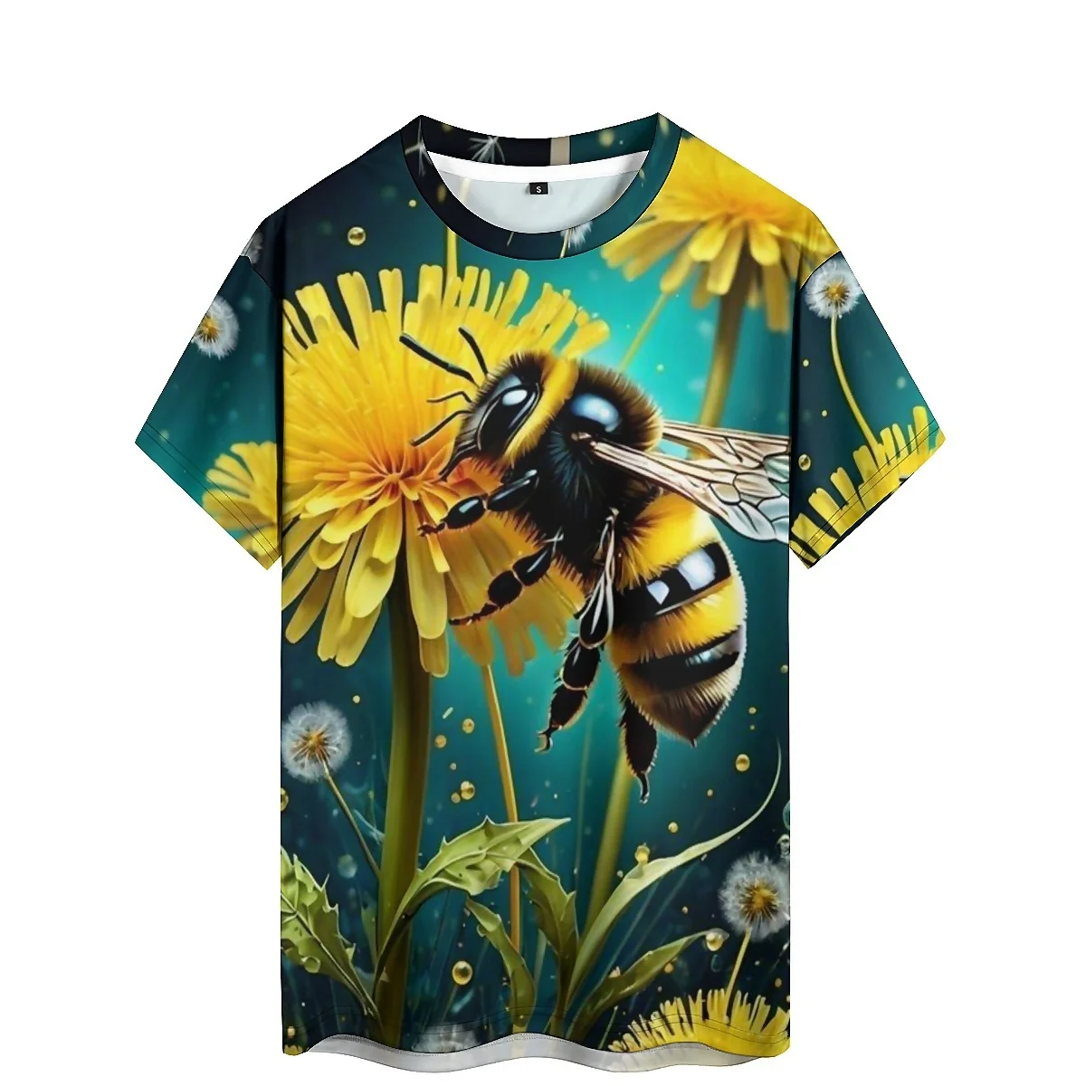 2025 Summer Men's 3D Printed Short Sleeve T-shirt, European and American Trendy Business Casual Daily Wear, Breathable and Comf
