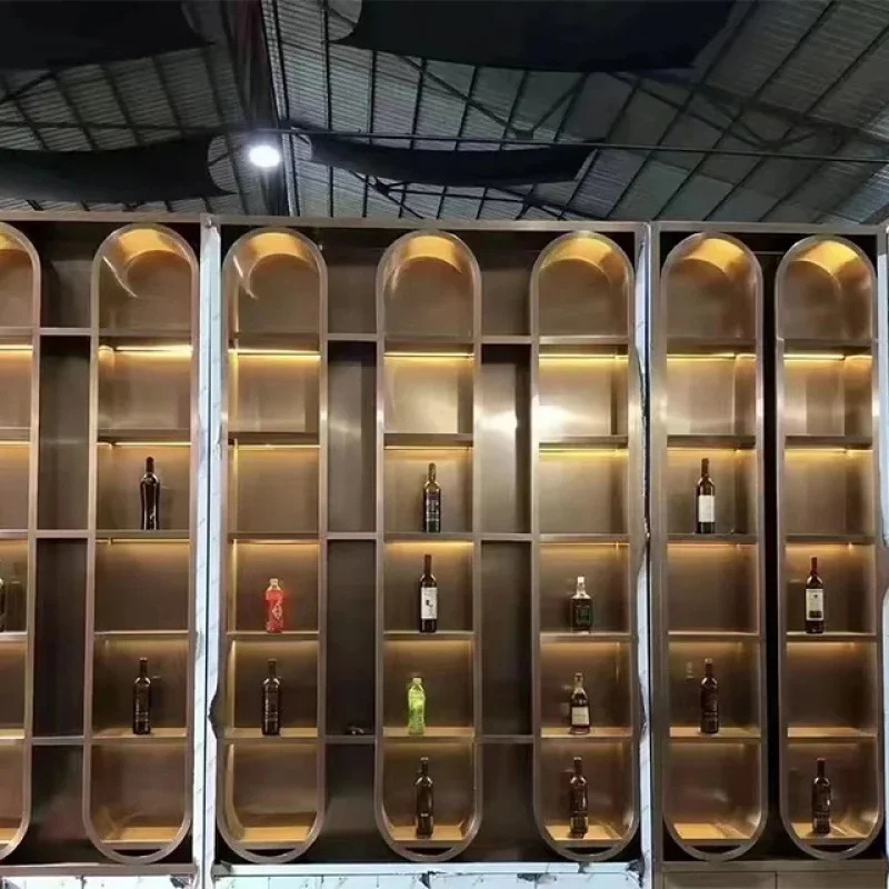 

Customize.New Stainless Steel Display Cabinet New Design Glass Door Dining Room Storage Display Cabinet
