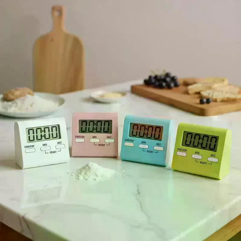 Digital Kitchen Timer Magnetic LCD Manual Countdown Cooking Timer Mechanical Kitchen Gadgets Countdown Timer
