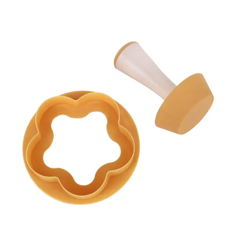 New Plastic Pastry Stamper Tart for Shell Mold Cutter Flower Round Dough Cookie Set for Cupcake