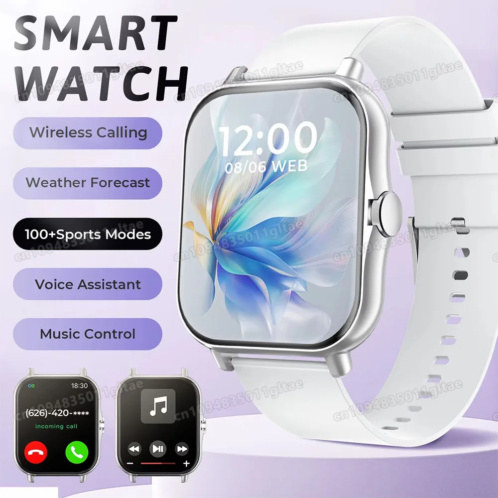 Smartwatch BT Call Health&Sleep Monitoring 1.80''HD Screen Kid Smart Watch Waterproof Fashoin Sports Bracelet For Women Men HT30