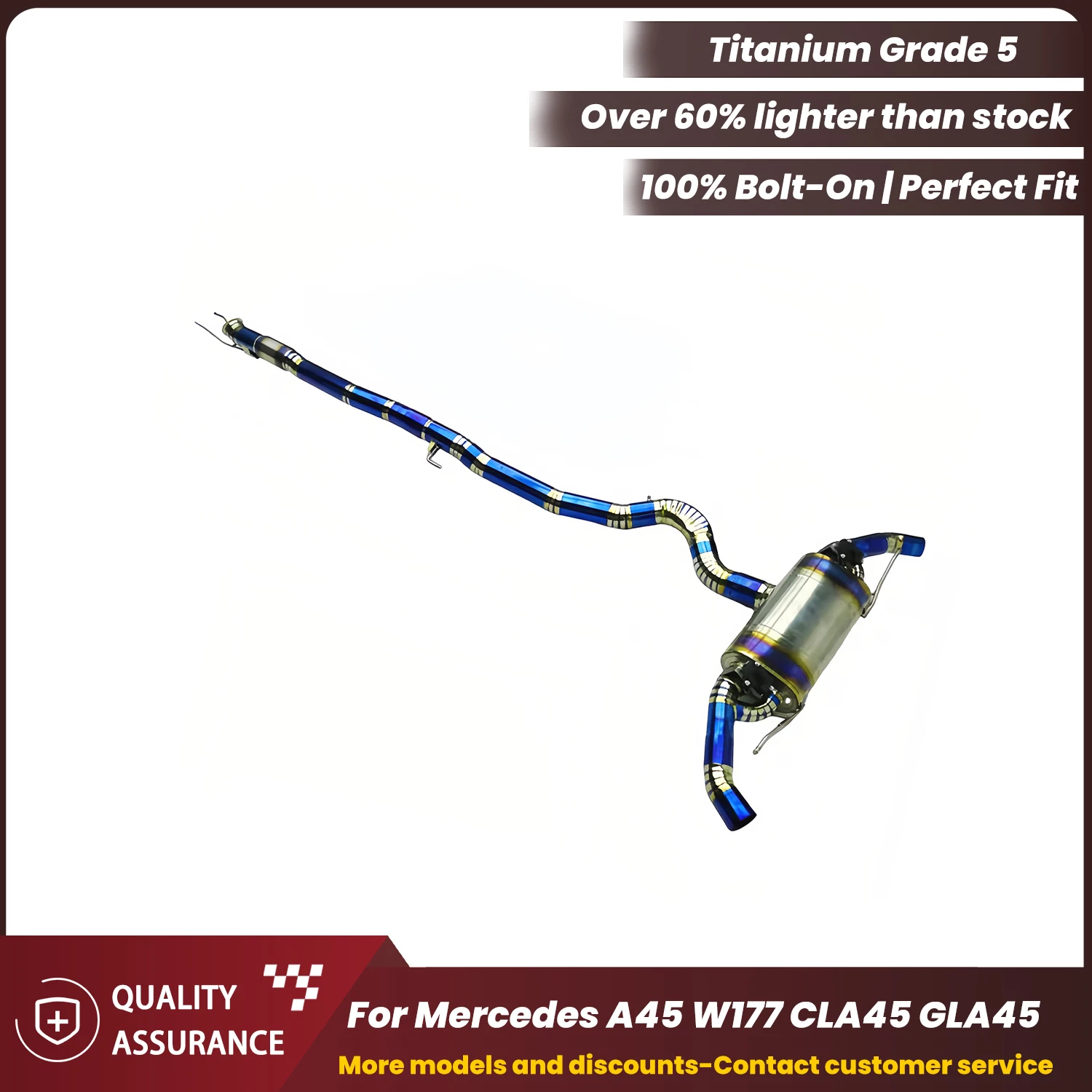 

ECCF агрессивный звук Valvetronic выхлопной титановый Catback для Mercedes A45 W177 CLA45 GLA45 Performance Upgrade