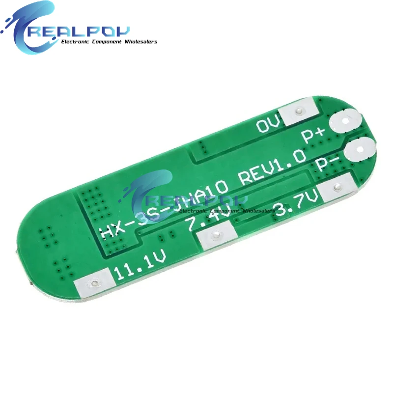 3S 10A 12V Lithium Battery Charger Protection Board For 3pcs 18650 Li-ion Battery Cell Charging BMS 11.1V 12.6V With Balanced