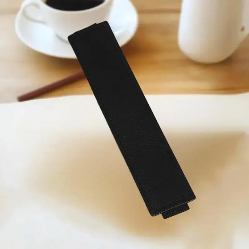 Elastic Band PU Leather Adjustable Pen Holder for Notebook Binder