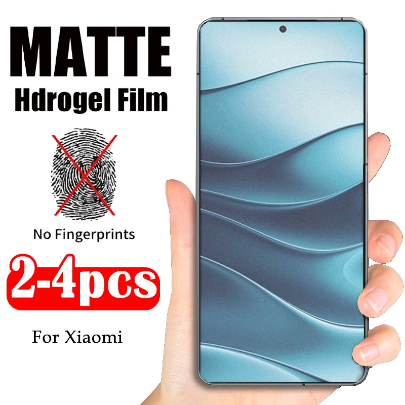 2-4 Pcs Anti-Glare Matte Hydrogel Film For Xiaomi Redmi Note 14 13 12 11 10 Pro Screen Protectors For Redmi Turbo 3 Note 11S 12S