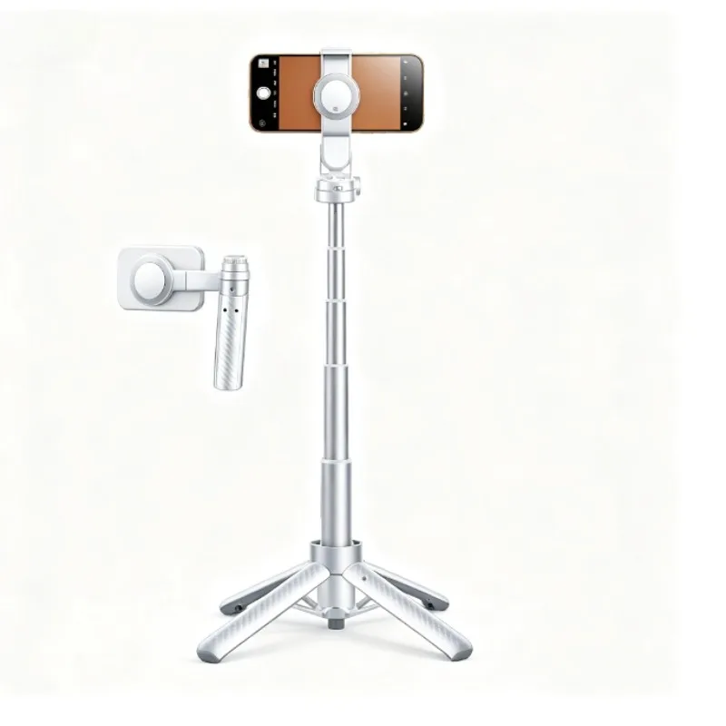 Mini Portable Selfie Stick Floor Tripod Dual‑Sided Magnetic Phone Holder For Travel Concert Shooting