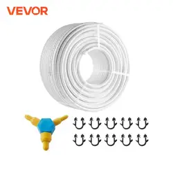 VEVOR PEX-AL-PEX Tube Aluminum-Plastic Composite Pipe Oxygen Barrier Radiant Floor PEX Pipe Inner Aluminum Layer PEX Tubing Pipe