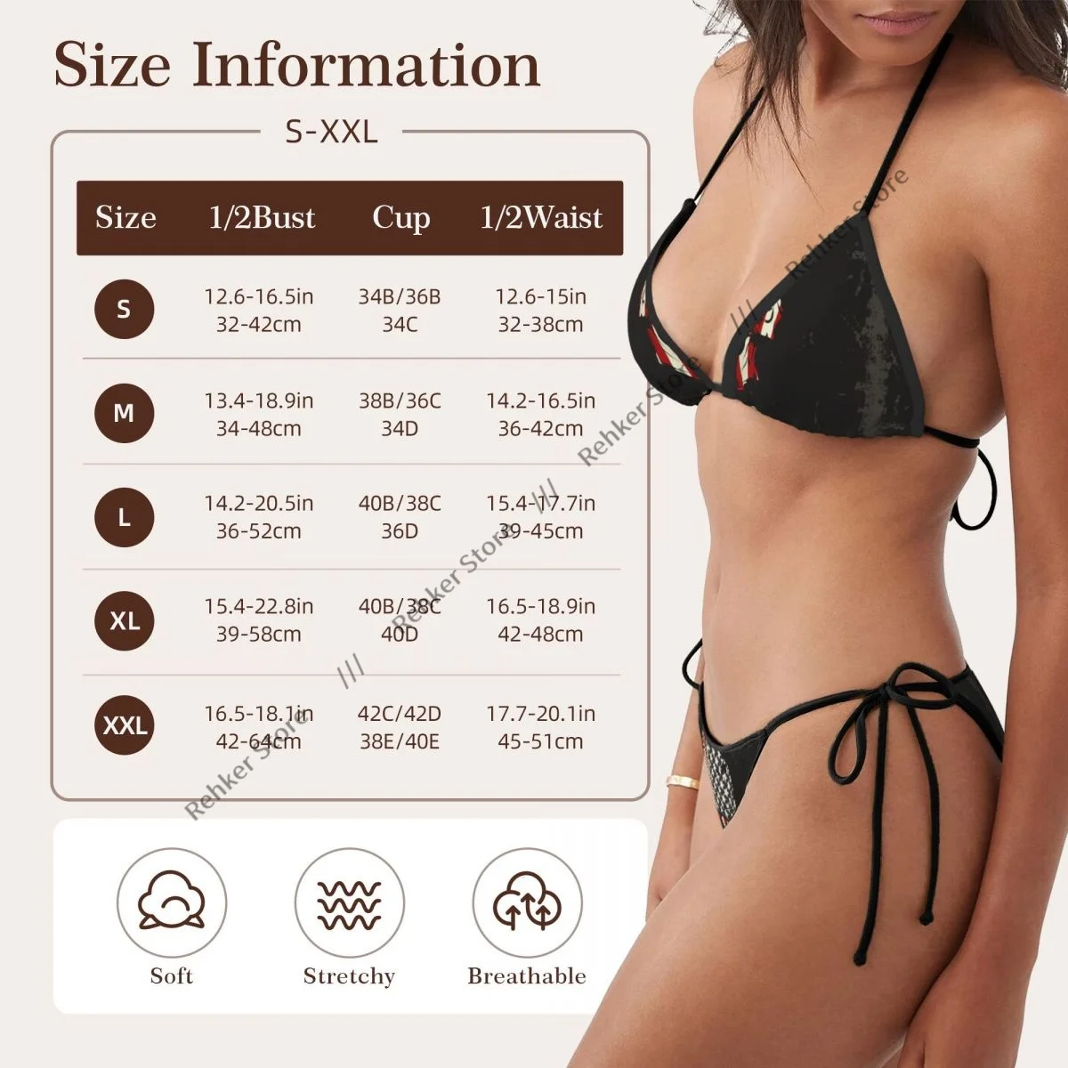 Sexy Bikini Women Swimsuit Two Piece Swimwear Skull Color Of The Flag Bathing Suit Beachwear