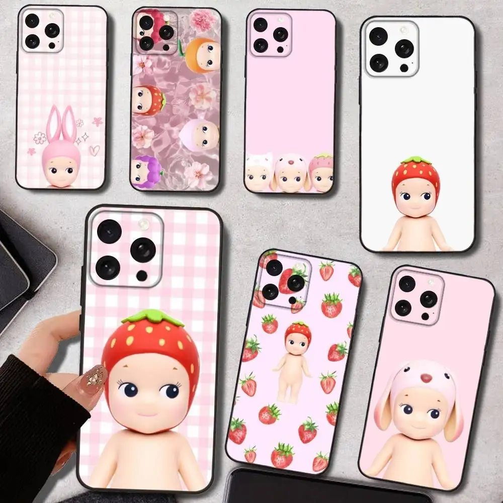 

Cute S-Sonny Fruits A- Angles Phone Case For iPhone 16e,16,15,14,13,12,11,Pro,X,XS,Max,XR,Plus,Mini Soft Black Cover