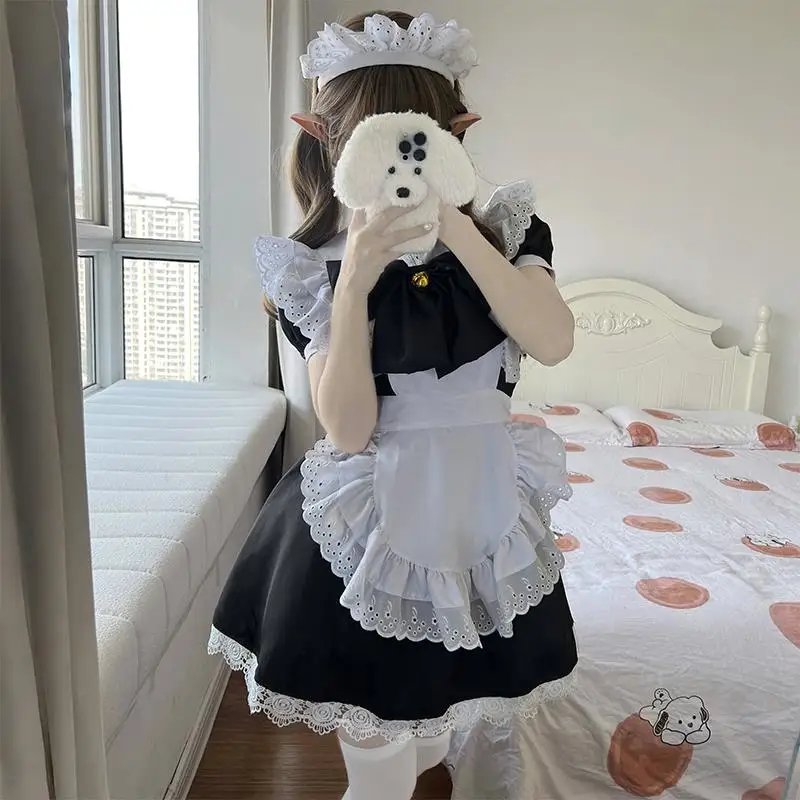 Classique Bla blanc femme de chambre orm Cosplay grande taille Lolita doux fille Dr Anime ow loween Cosplay vêtements pour femmes