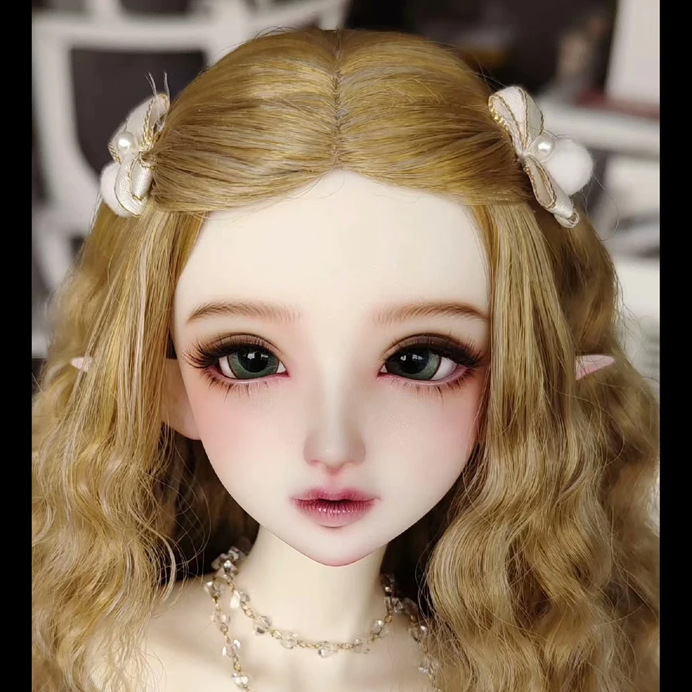 

New 1/3 BJD Doll Elf Head No Makeup Resin Doll Girl Head DIY Doll Accessories BJD Toys Without Makeup Gifts