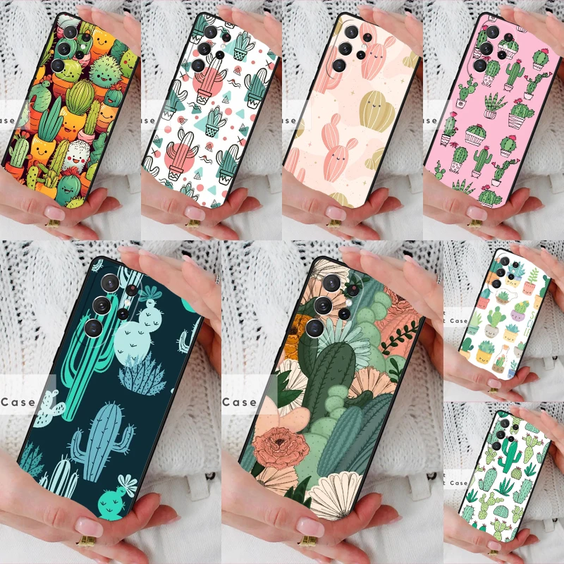 Cactus Pattern Phone Cover Case for Samsung Galaxy S26 Ultra S20 FE Note 10 S24 S23 S21 S25 Plus S22