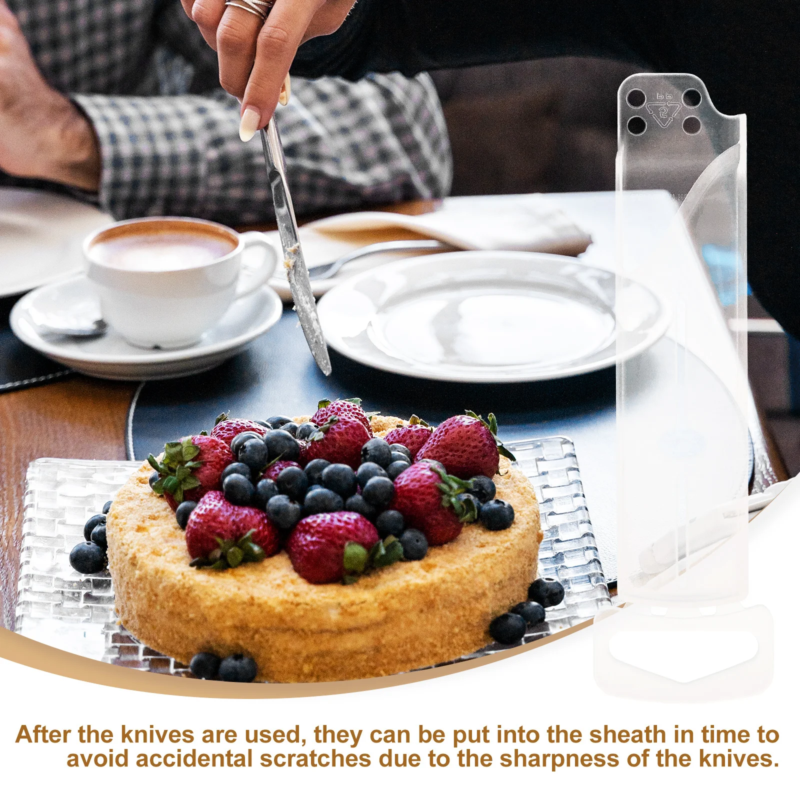 

6Pcs Plastic Cutter Protective Sleeves Fruit Knife Guards Kitchen Cutter Covers Practical Safe Kitchen Gadget