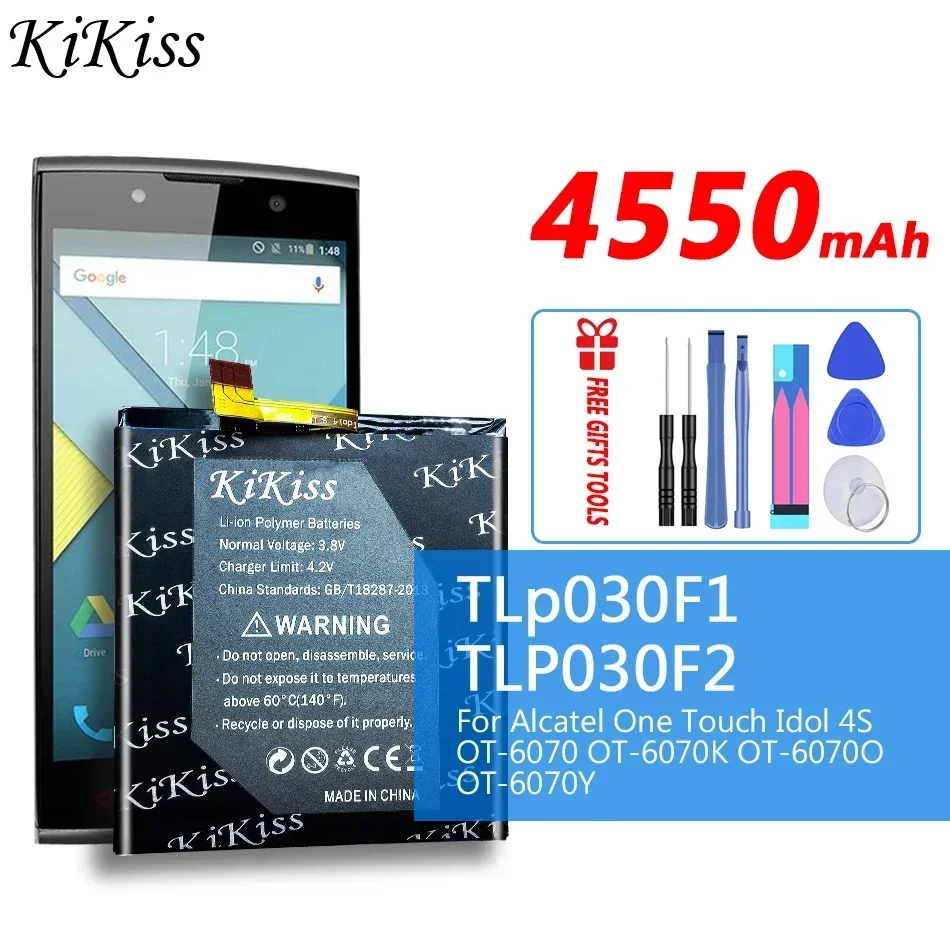 4550mAh Big Power Battery For Alcatel One Touch Idol 4S OT-6070 OT-6070K OT-6070O OT-6070Y TLP030F1 TLP030F2