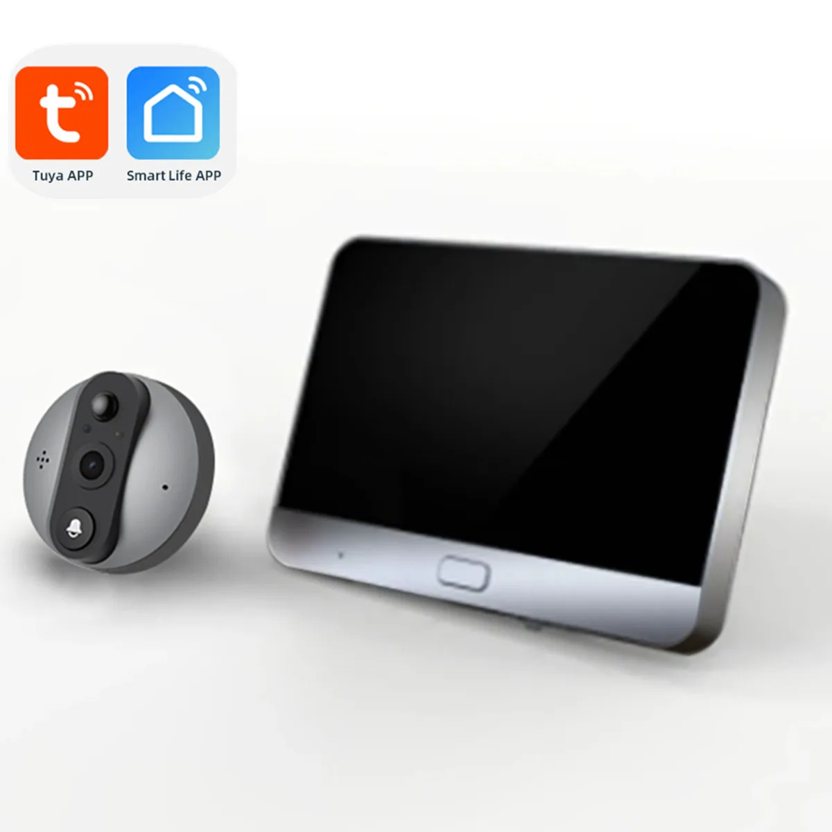 4.3Inch IPS Screen Tuya APP 2MP 1080P WIFI IP Doorbell Intercom Video Door Phone Visual Peephole Viewer Door Camera