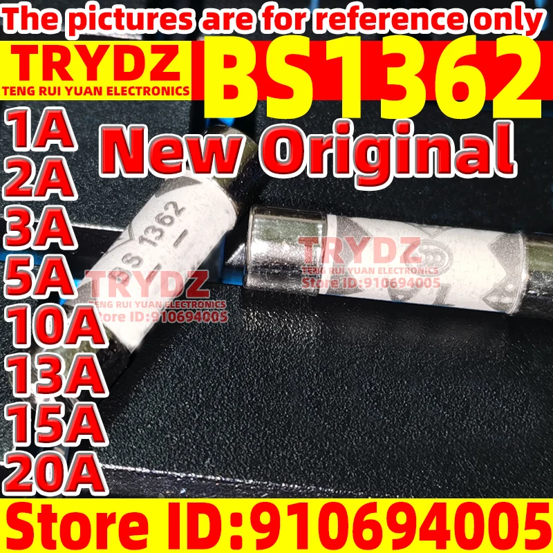 20-2pcs 6x25 English BS1362 1A 2A 3A 5A 10A 13A 15A 20A guan sha riot Ceramic cartridge fuses