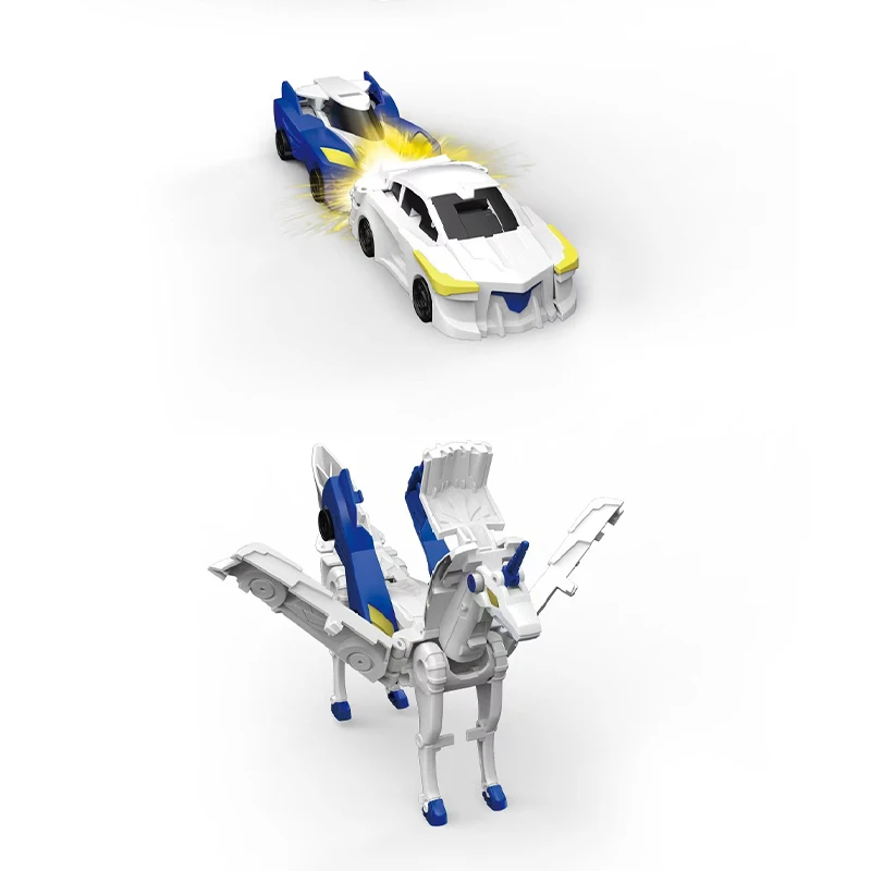 Coche mágico de Pegasus para niños, juguete de caballo volador, deformación magnética, Robot de automóvil