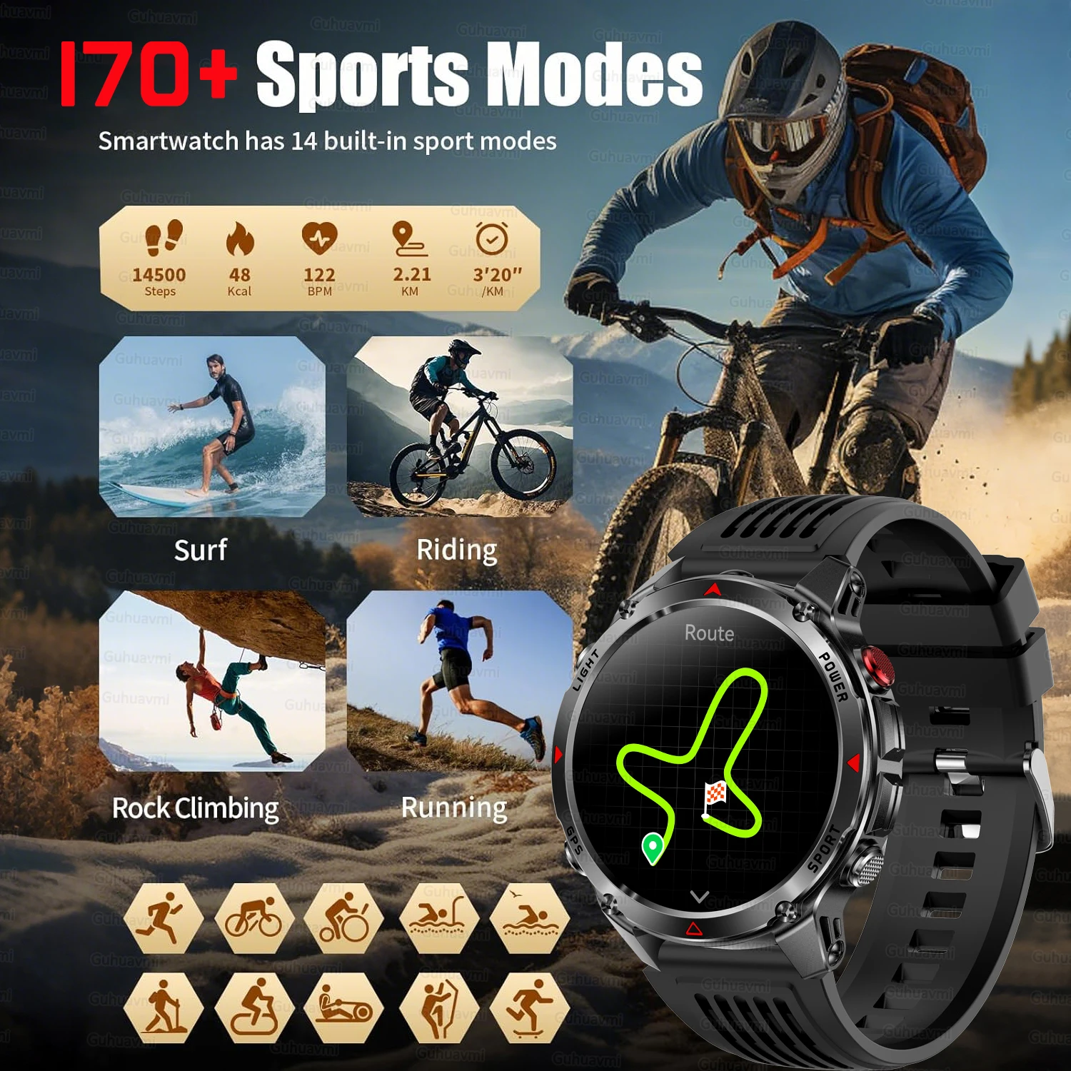 2025 nuevo reloj inteligente deportivo GPS global T-REX3 pista de exploración al aire libre GPS rastreador de natación brújula altímetro 10ATM pulseras deportivas