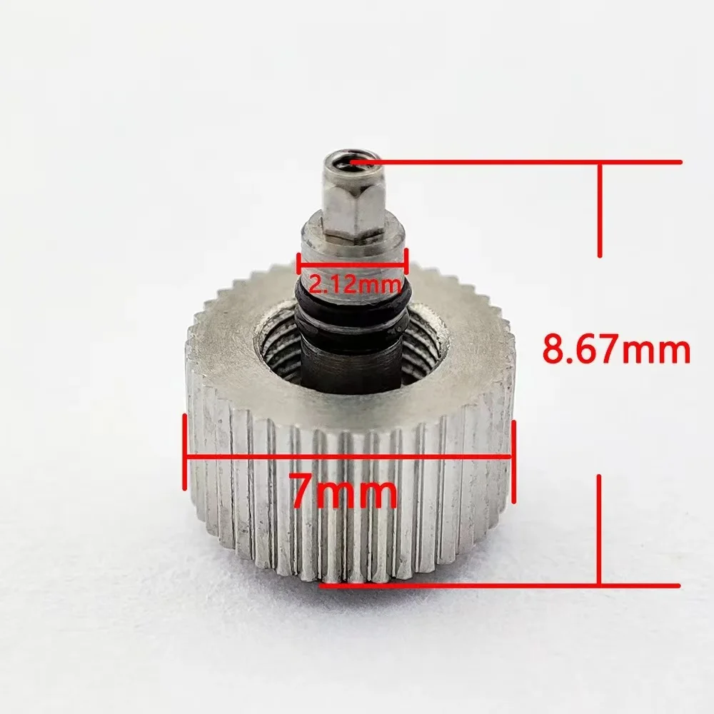 7mm SKX007 Watch Crowns Stainless Steel Crowns polychrome WatchCrown for NH35 NH36 4R35 4R3WatchParts Replacemen CrownsMod Parts