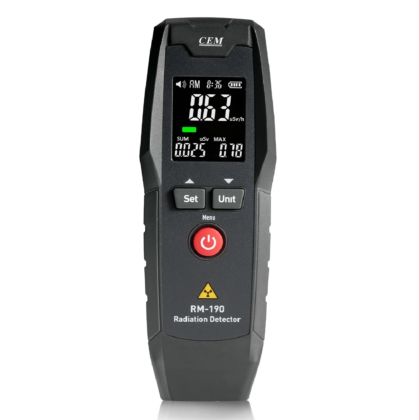 RM-190 Digital Nuclear Radiation Detector Handheld Counter Emission Dosimeter Include Battery Geiger Counter X-ray Beta Gamma