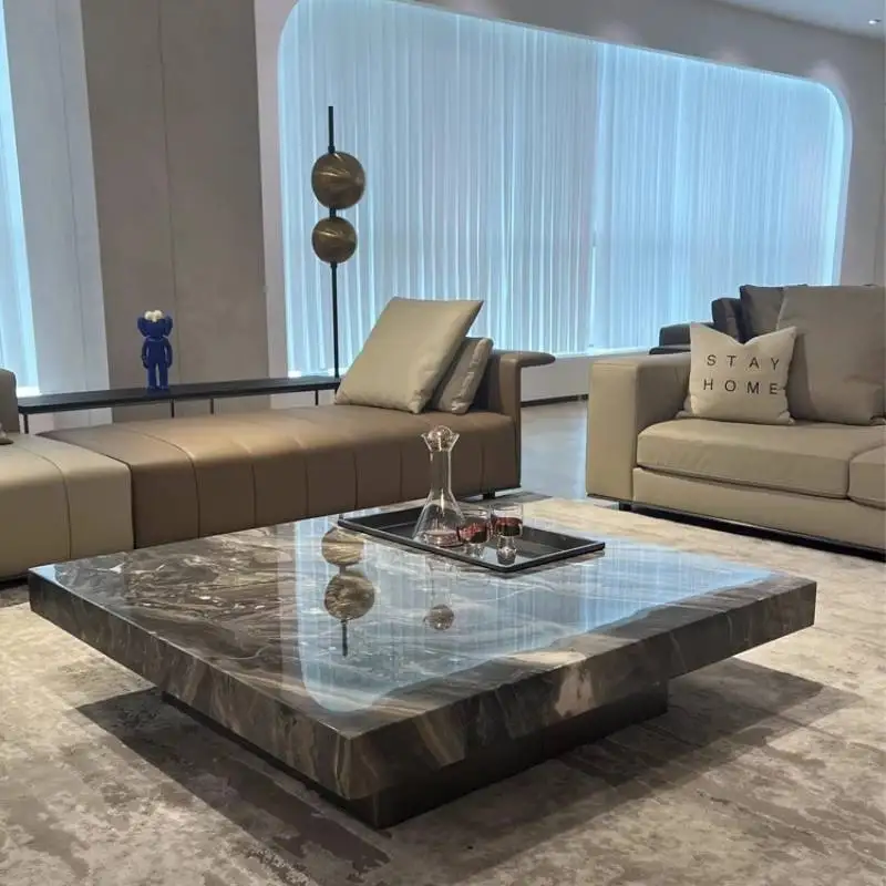 

Classic Marbles Coffee Tables Decoration Gray Japanese Narrow Coffee Table Living Room Modern Mesa De Centro Sala Furniture Home