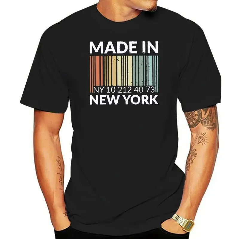 Men's T-Shirts Born Made In New York Tees Cotton Short Sleeve New Yorker Pride Souvenir Resident T Shirt Clothes Adult Plus Size