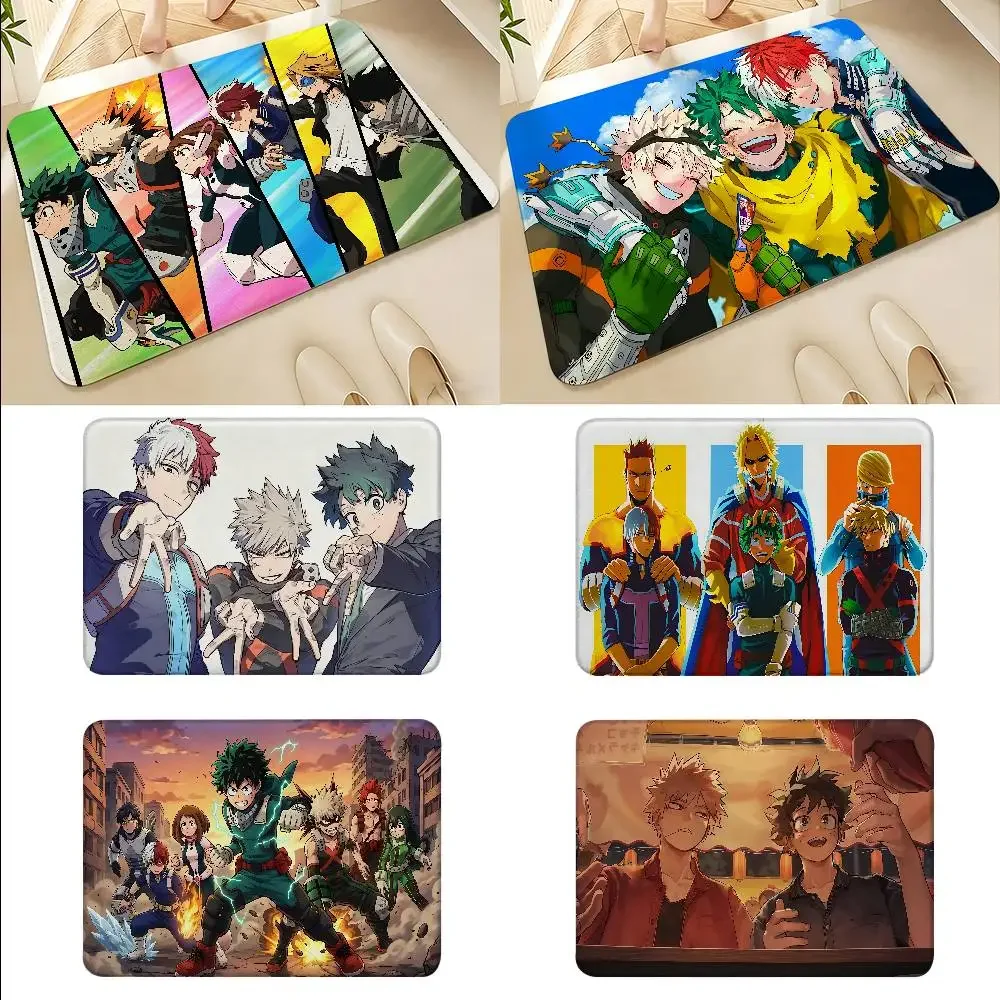 Anime M-My Hero Academias Floor Mats Home Laundry Rug Carpet For Living Room Decor Lounge Area Anti-slip FooMat Entrance Doormat