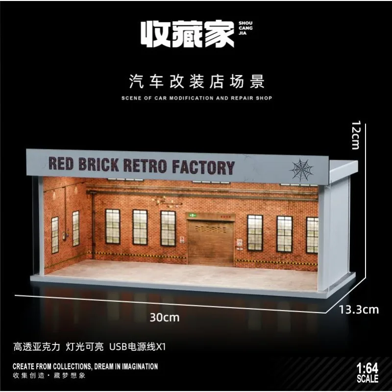Collector 1:64 Assembly Simulation Miniature Garage Dustproof Storage Car Model Display Scene Collection Storage Model