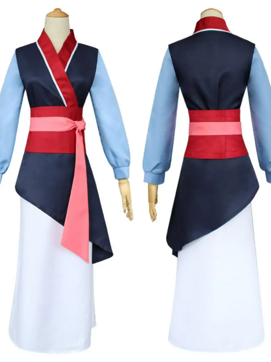 loween Costume Clothes Children's Clothing Hua Mulan Stage Costume Ethnic Cotton Traditional Chinese Women's Clothing