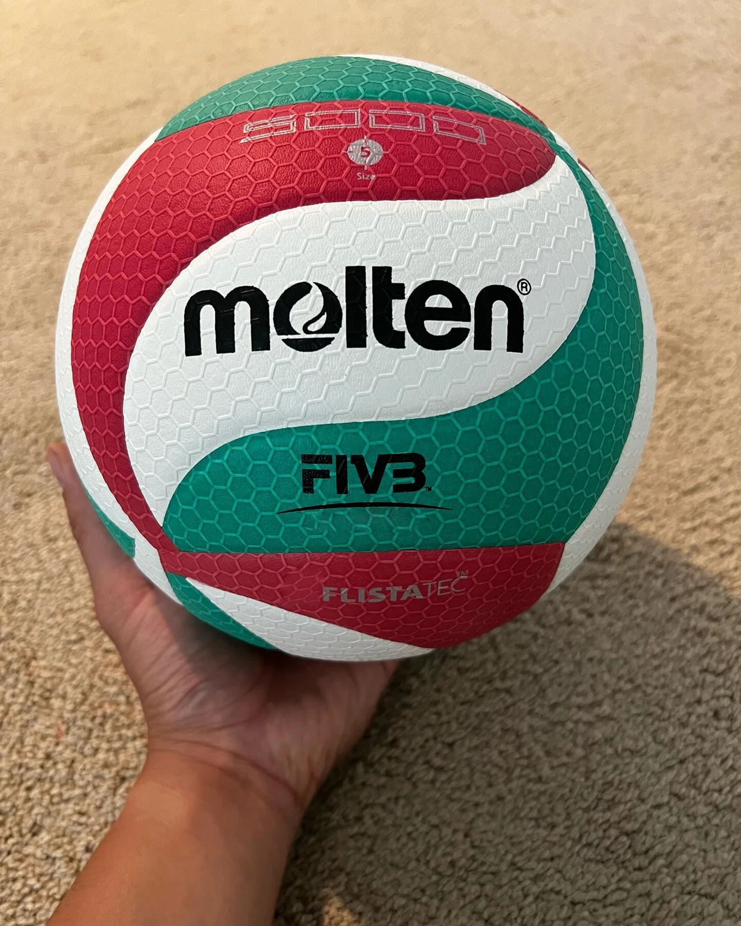 Original FLISTATEC วอลเลย์บอลขนาด 5 วอลเลย์บอล PU Ball สําหรับนักเรียนผู้ใหญ่และวัยรุ่นการแข่งขันการฝึกอบรมกลางแจ้งในร่ม