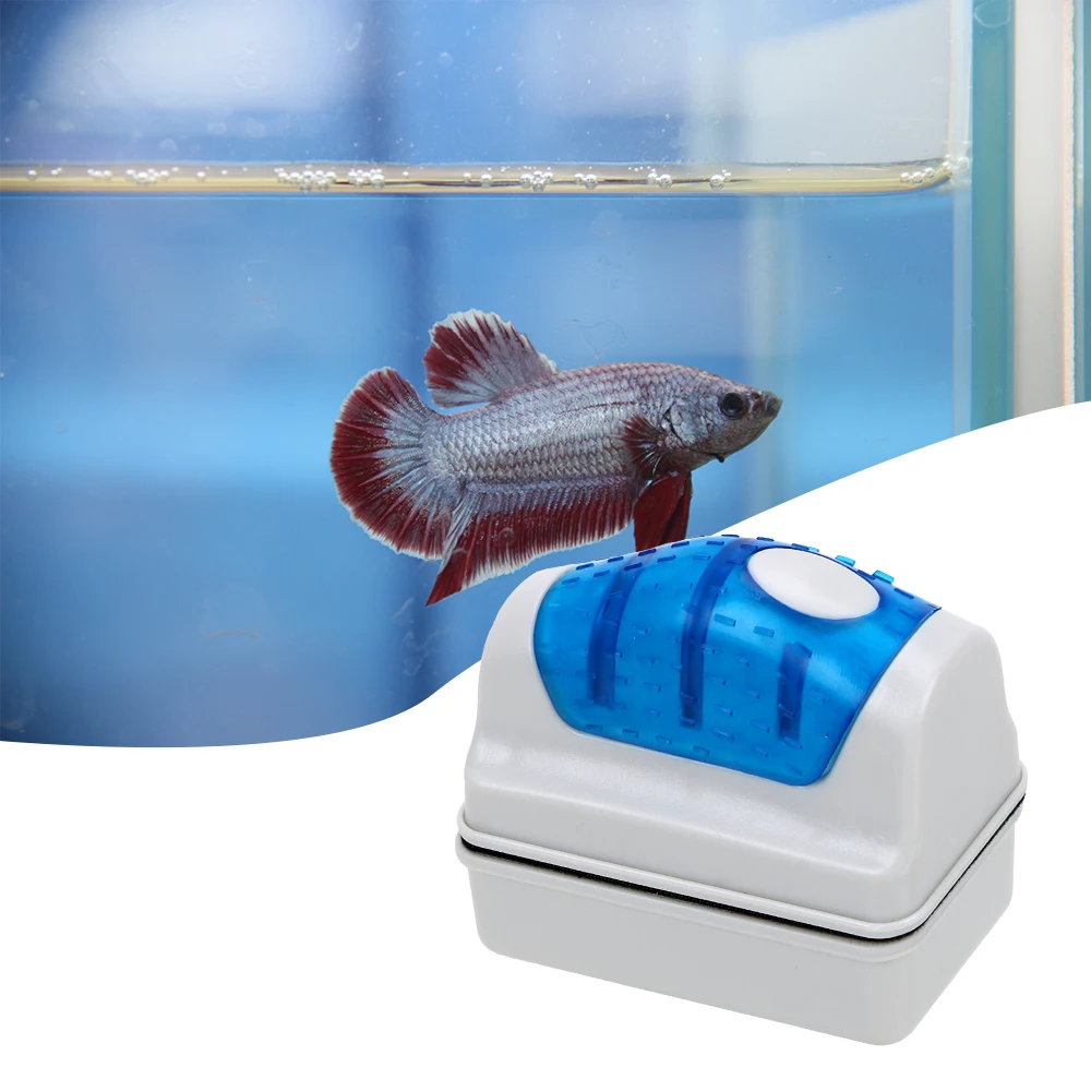 Magnetic Brush Floating Clean Glass Window Moss Remover Aquarium Fish Tank Brushes Plastic Sponge Algae Scraper Cleaner Brush