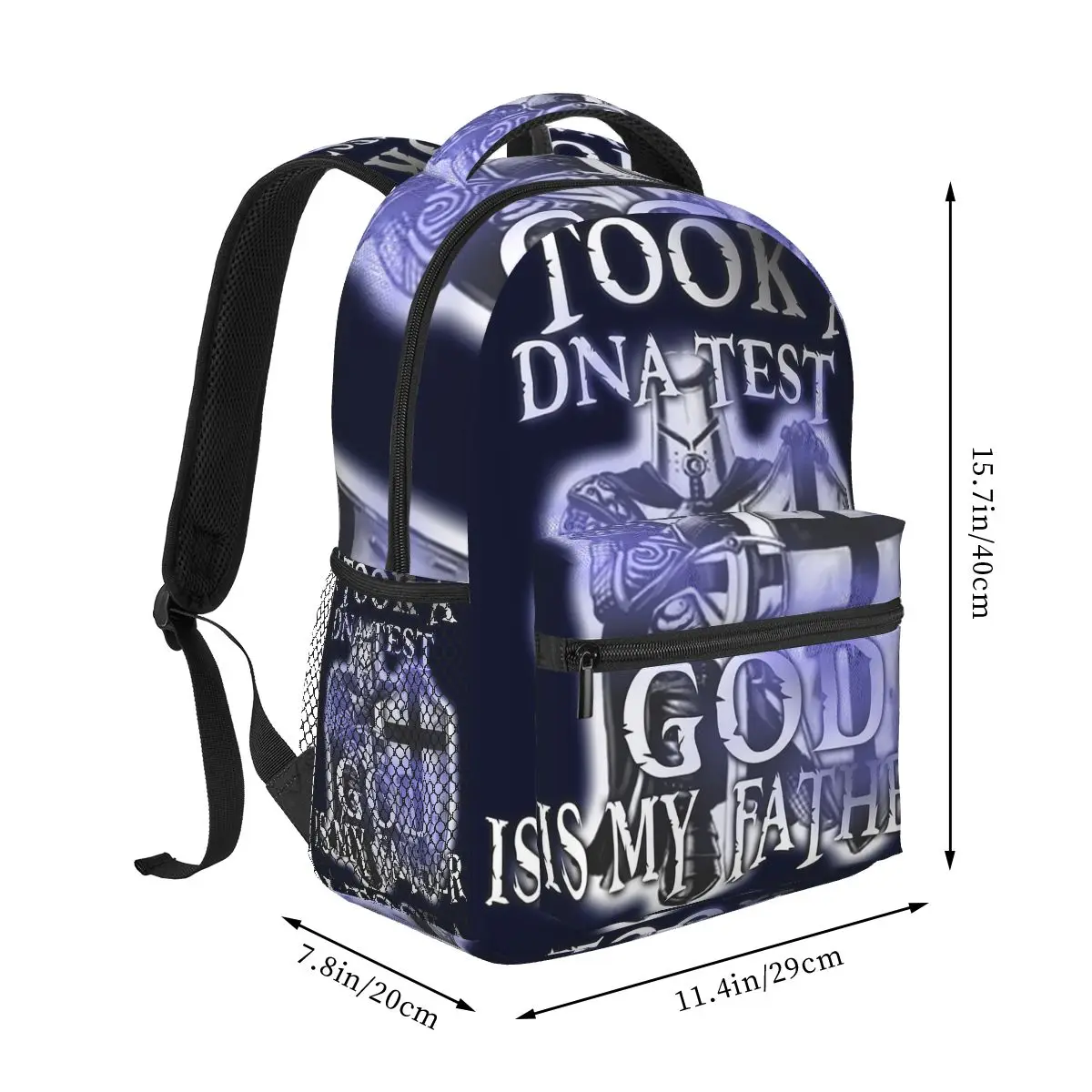 Knights Templar Cross Shield Symbol Medieval Sword Emblem Secret Order Backpack Student Boys Girls BookBag Laptop Shoulder Bags