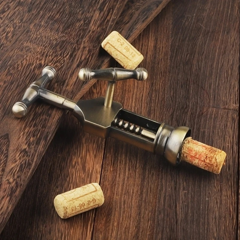 Wine Corkscrew Cork Bottle Openers Vintage Style Rack Pinion Gadgets Universal Camping Bar Tools Champagne Opener Professional