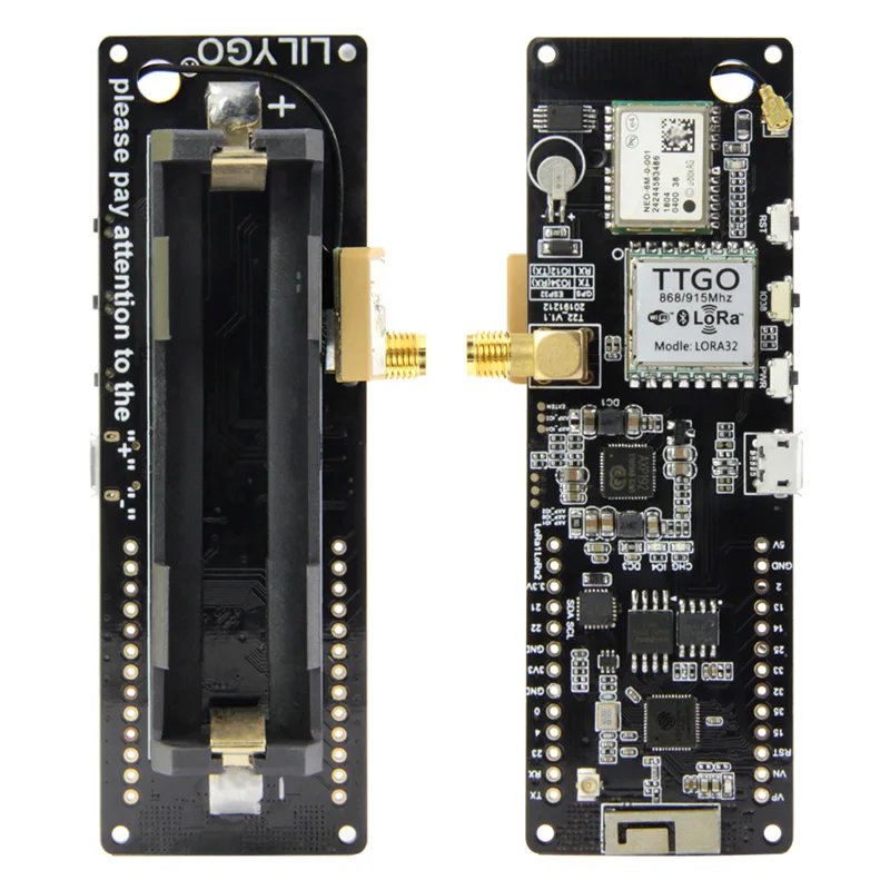 

TTGO T-Beam V1.1 ESP32 Bluetooth LoRa WiFi GPS NEO 6M Wireless Module