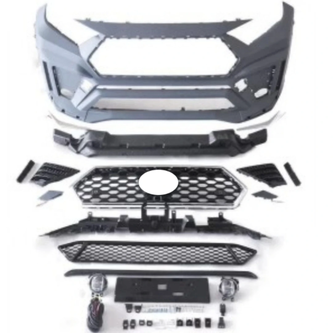 Body Kit Front Rear Bumpe Grill Mask Assembly For Toyota RAV4 2019-23 modified Fog Lamp Front Rear Lip Auto Accessories