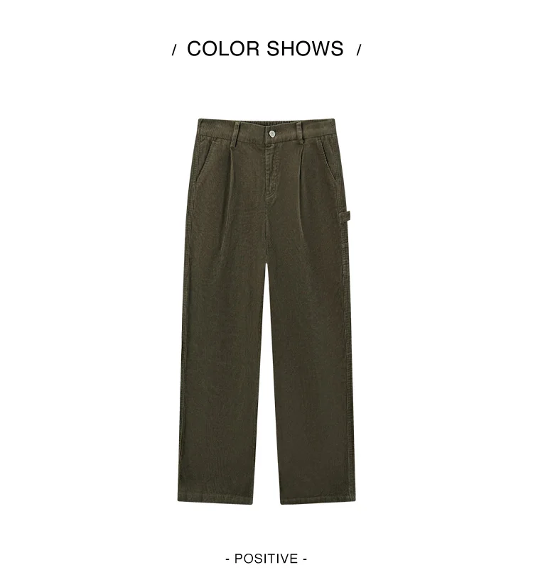 Semir Freizeithose für Damen, Cord-Baumwolle, weites Bein, Hose, 2025, neuer Winter-Vintage-Arbeitskleidungsstil – Detail 7